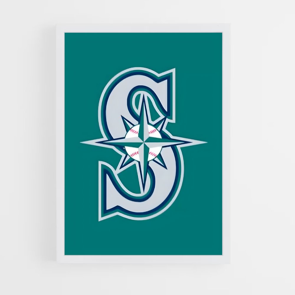 Poster Seattle mariners Pacifique – affiche Baseball (vue 3)